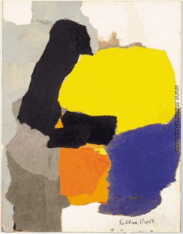 Collage mit Gelb, Blau und Orange Collage mit Gelb, Blau und Orange