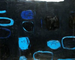 Komposition mit Blau und Schwarz Komposition mit Blau und Schwarz