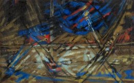 Komposition in Blau, Rot und Braun Komposition in Blau, Rot und Braun