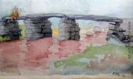 Selbstporträt auf einer Steinbrücke (Hitler zugeschrieben) Selbstporträt auf einer Steinbrücke (Hitler zugeschrieben)