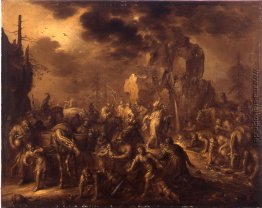 Moses den Felsen schlägt Moses den Felsen schlägt