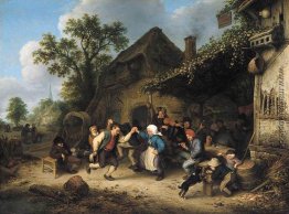 Bauern Carousing und Tanzen vor einem Gasthaus Bauern Carousing und Tanzen vor einem Gasthaus