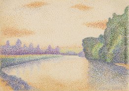 Die Ufer der Marne an der Dämmerung Die Ufer der Marne an der Dämmerung