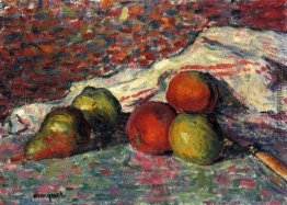 Obst, Messer und Serviette Obst, Messer und Serviette