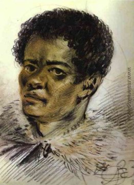 Portrait eines Negro, Orlovski Diener Portrait eines Negro, Orlovski Diener