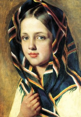 Mädchen in einem Kopftuch Mädchen in einem Kopftuch