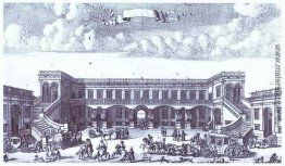 Mit Blick auf das Gagarins Moskauer Herrenhaus aus dem Hof Mit Blick auf das Gagarins Moskauer Herrenhaus aus dem Hof
