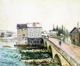 Die Brücke und Mills von Moret, Winter s Effect Die Brücke und Mills von Moret, Winter s Effect