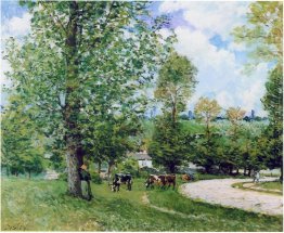 Kuh-Weide in der Nähe von Louveciennes Kuh-Weide in der Nähe von Louveciennes