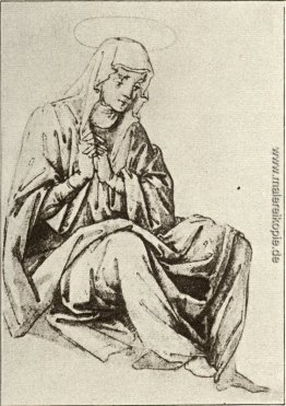 Maria unter dem Kreuz sitzt Maria unter dem Kreuz sitzt