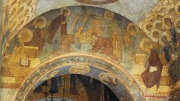 Das letzte Urteil: Hetoimasia, Mutter Gottes, Johannes der Täufe Das letzte Urteil: Hetoimasia, Mutter Gottes, Johannes der Täufe