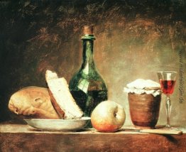 Stillleben mit Flasche Runde Stillleben mit Flasche Runde