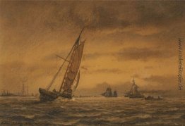 Zahlreiche Segelschiffen auf See Zahlreiche Segelschiffen auf See