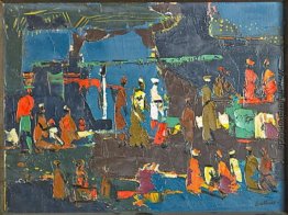 Abstrakte Malerei von Figuren Abstrakte Malerei von Figuren