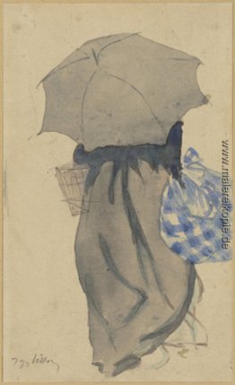 Frau mit Regenschirm Frau mit Regenschirm