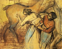 Zwei Wäscherinnen und ein Pferd Zwei Wäscherinnen und ein Pferd