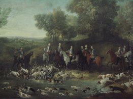 Louis XV Hunting Deer in der Saint-Germain Wald Louis XV Hunting Deer in der Saint-Germain Wald
