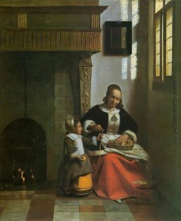 Eine Frau schält Äpfel Eine Frau schält Äpfel