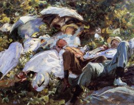 Gruppe mit Sonnenschirme Gruppe mit Sonnenschirme