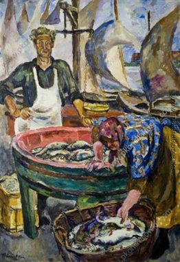 Novgorod. Der Fischmarkt. Novgorod. Der Fischmarkt.
