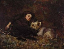 Haar-Zeit (auch als junges Mädchen mit der Terrier) Haar-Zeit (auch als junges Mädchen mit der Terrier)