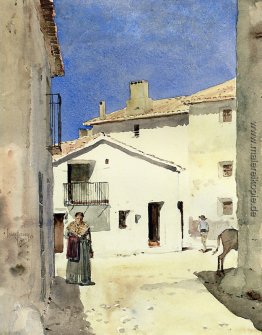 Eine Straße in Denia, Spanien Eine Straße in Denia, Spanien