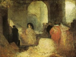 Abendessen in einem großen Raum mit Figuren- in Kostüm Abendessen in einem großen Raum mit Figuren- in Kostüm