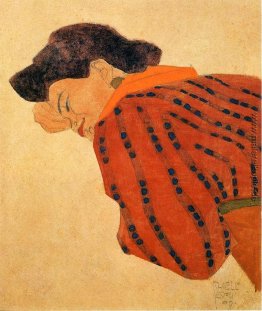 Liegende Frau mit roter Bluse Liegende Frau mit roter Bluse