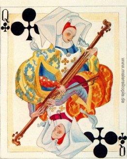 Ein Farbskizze einer Karte. Heraclius Fournier. Ein Farbskizze einer Karte. Heraclius Fournier.
