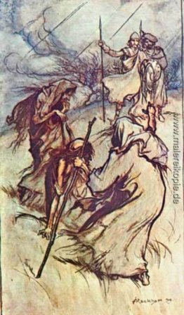 Sie wurden durch das Seltsame Erscheinen von drei Figuren gestop Sie wurden durch das Seltsame Erscheinen von drei Figuren gestop