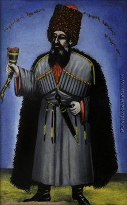 Der Mann mit der Horn für Wein trinken (Porträt von Meliton Chkh Der Mann mit der Horn für Wein trinken (Porträt von Meliton Chkh