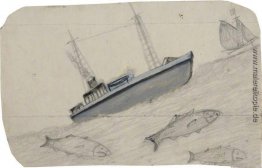 Grau Steamboat, Großsegler und Drei Fische mit den Zähnen Grau Steamboat, Großsegler und Drei Fische mit den Zähnen