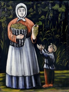 Bäuerin mit Jungen Bäuerin mit Jungen