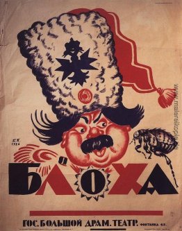 Plakat des Theaterstücks "Flea" Plakat des Theaterstücks "Flea"