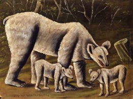 Der weiße Bär mit Jungen Der weiße Bär mit Jungen