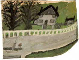 Landschaft mit Haus und Bäume Landschaft mit Haus und Bäume