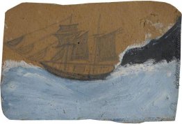 Schooner auf einem blauen Meer Schooner auf einem blauen Meer
