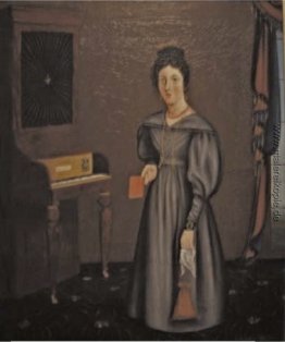 Frau vor einem Pianoforte Frau vor einem Pianoforte