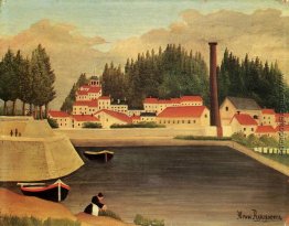 Dorf in der Nähe einer Fabrik Dorf in der Nähe einer Fabrik