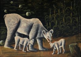 Weißen Bären mit ihren Jungen (im Getreidefeld) Weißen Bären mit ihren Jungen (im Getreidefeld)