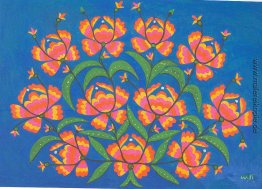 Ein Bündel von roten Blumen auf Armee-Tag lesen Ein Bündel von roten Blumen auf Armee-Tag lesen