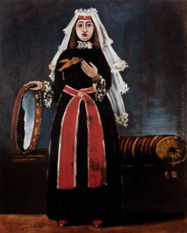 Georgischen Frau mit Tamburin Georgischen Frau mit Tamburin