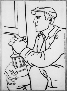 Ein Arbeiter mit der Lampe Ein Arbeiter mit der Lampe