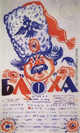 Plakat des Theaterstücks "Flea" Plakat des Theaterstücks "Flea"