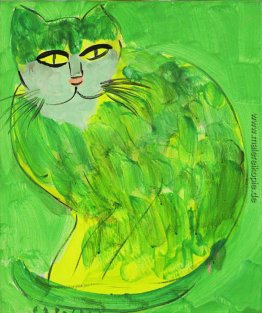 Schöne grüne Katze Schöne grüne Katze