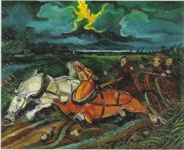 Pferde mit Sturm Pferde mit Sturm