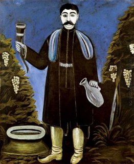 Edle mit einem Horn für Wein trinken Edle mit einem Horn für Wein trinken