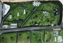 Consols Minen Raswall Hill und die Straße zu Zennor Farms. Das W Consols Minen Raswall Hill und die Straße zu Zennor Farms. Das W