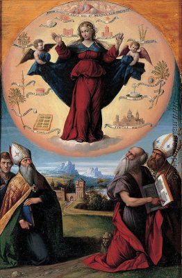 Madonna in der Glorie und Heiliger Hones Madonna in der Glorie und Heiliger Hones