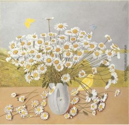 Margeritenstrauss mit Kanarienvogel Margeritenstrauss mit Kanarienvogel